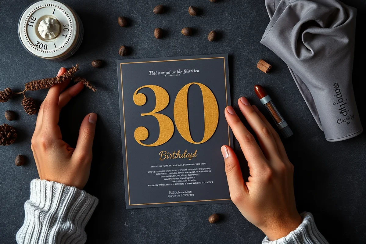 30th birthday parties invitations favors printable — 30th Birthday Parties Invitations Favors Printable (the finished result)