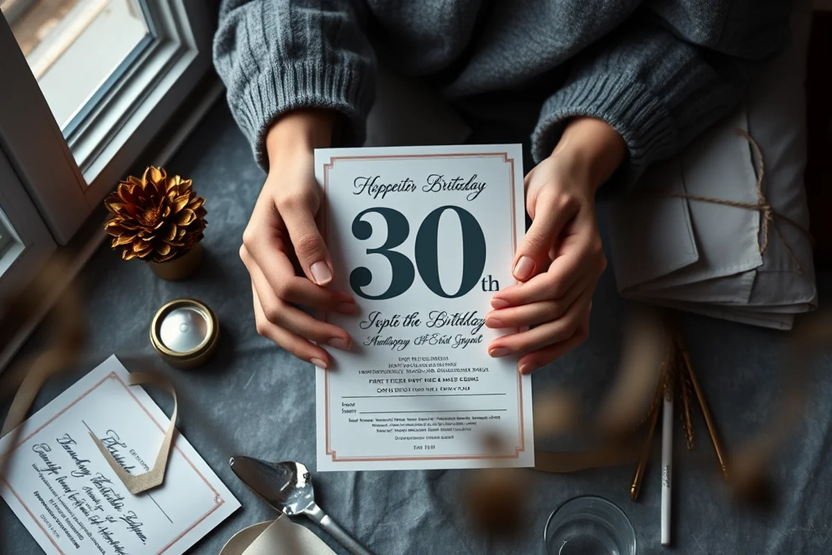 30th birthday parties invitations tips — 30th Birthday Parties Invitations Tips (the finished result)