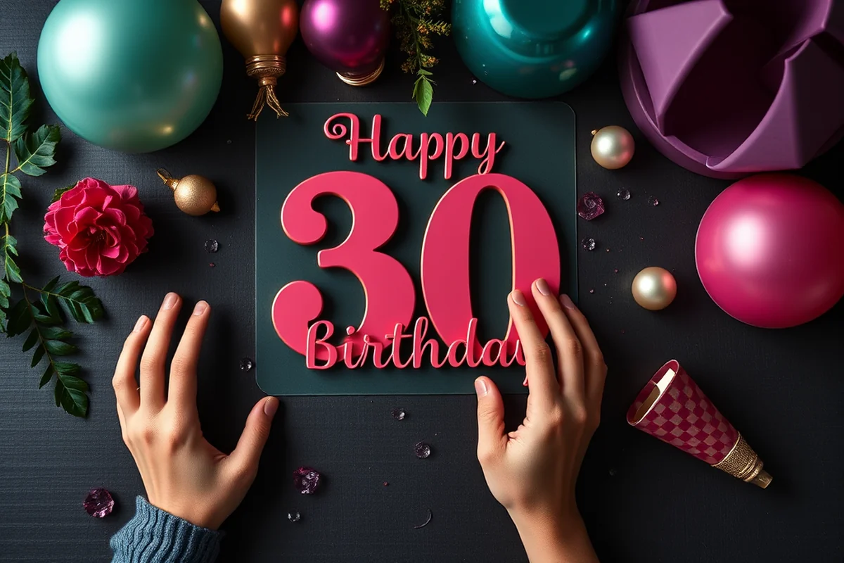 affordable 30th birthday parties invitations — Affordable 30th Birthday Parties Invitations (the finished result)