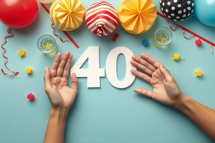 quick 40th birthday parties for beginners — Quick 40th Birthday Parties For Beginners (the finished result)
